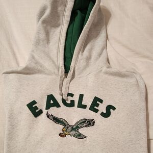 Fanatics Retro Philadelphia Eagles Kelly Green And Light Gray Pullover Hoodie